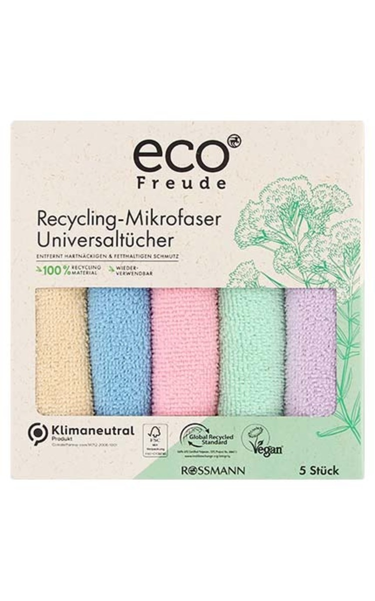 ECO FREUDE ECO FREUDE Универсальные тряпки из микрофибры, 32x32см, 5шт 5 шт