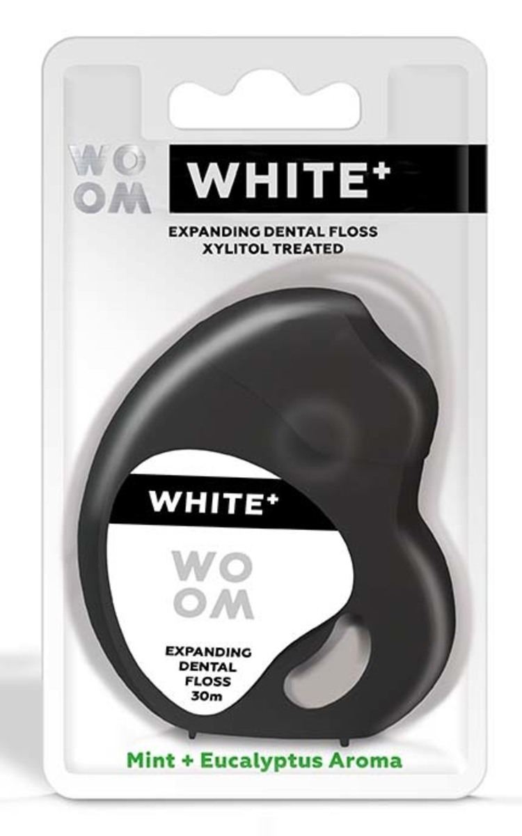 WOOM WOOM White+ Expanding зубная нить, 30м 30 METRS