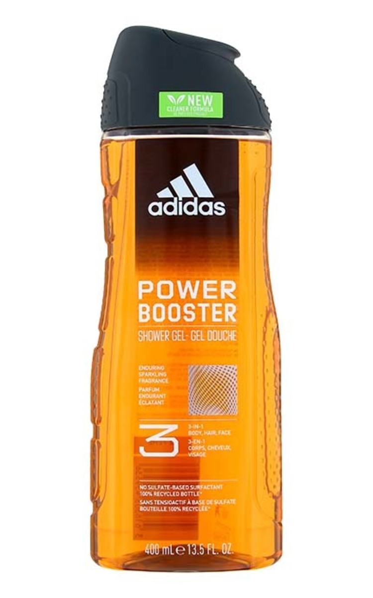 ADIDAS MEN ADIDAS MEN Power Booster dušas želeja 3in1 vīriešiem, 400ml 400 ml