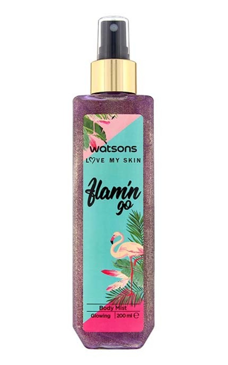 WATSONS LOVE MY SKIN WATSONS LOVE MY SKIN Flamingo sprejs ķermenim ar mirdzumu, 200ml 200 ml