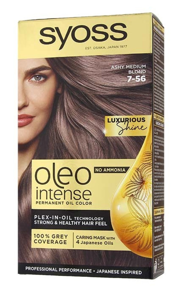 SYOSS OLEO SYOSS Oleo Intense краска для волос, 7-56 Ashy Medium Blond 1 шт