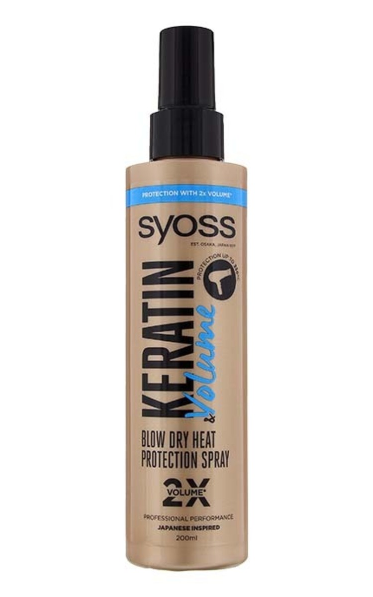 SYOSS SYOSS Keratin&Volume Blow-Dry līdzeklis aizsardzībai pret karstumu, 200ml 200 ml