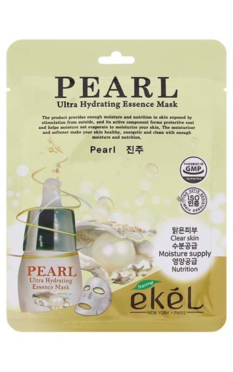 EKEL EKEL Ultra Hydrating Essence Mask Pearl auduma maska ar pērļu pulveri, 25ml 25 g