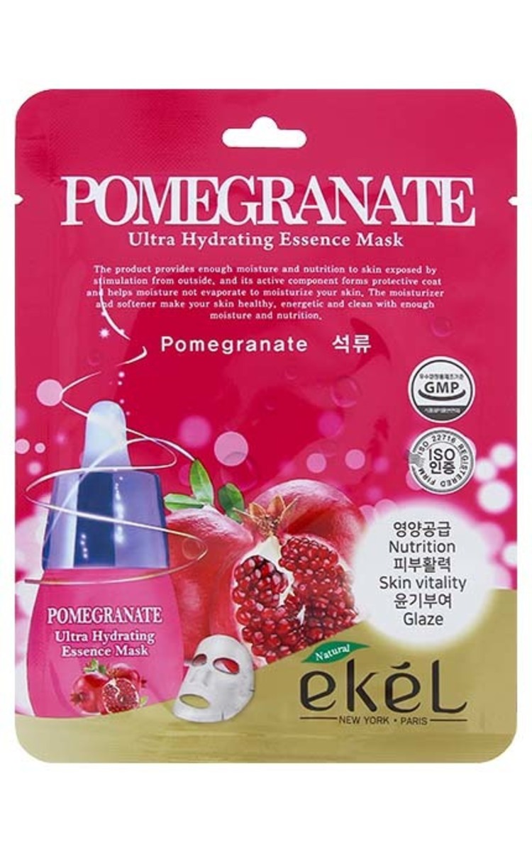 EKEL EKEL Ultra Hydrating Essence Mask Pomegranate auduma maska ar granātābola ekstraktu, 25ml 25 g