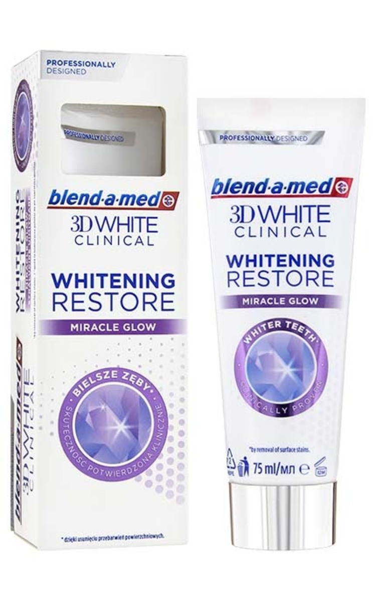 BLEND A MED BLEND-A-MED 3D White Clinical Whitening Restore zobu pasta, 75ml 75 ml