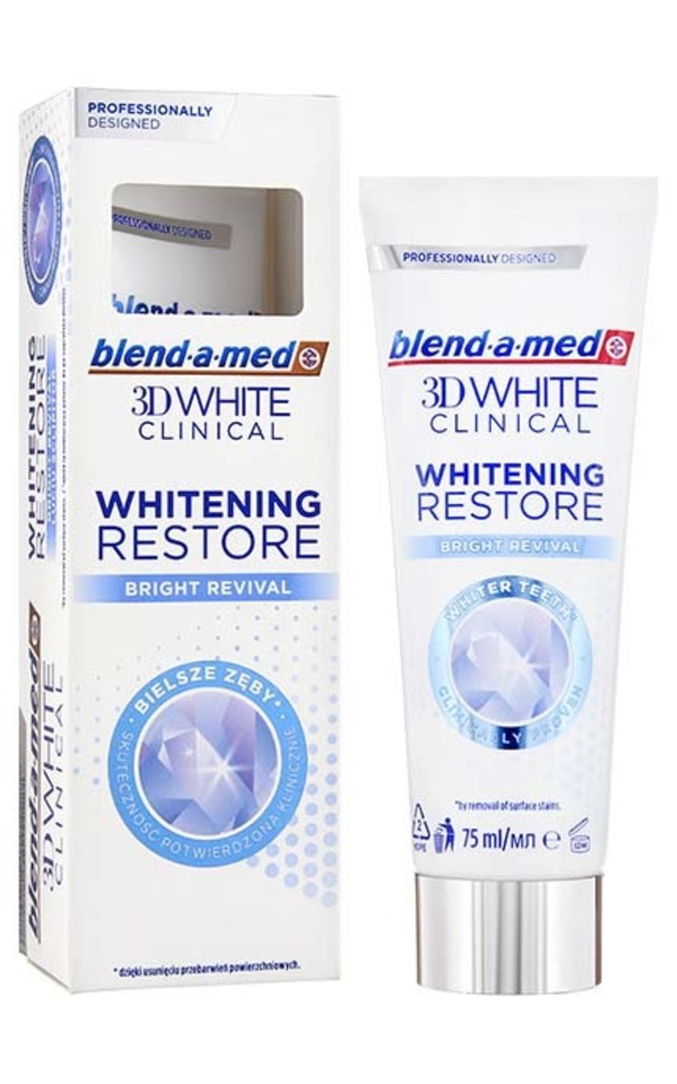 BLEND A MED BLEND-A-MED 3D White Clinical Whitening Restore zobu pasta, 75ml 75 ml