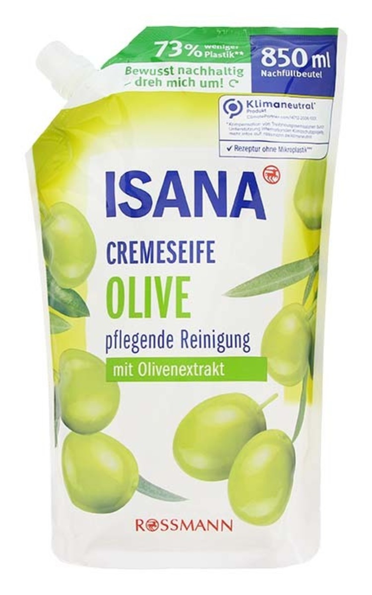 ISANA ISANA Olive šķidrās krēmziepes rezerve 850 ml