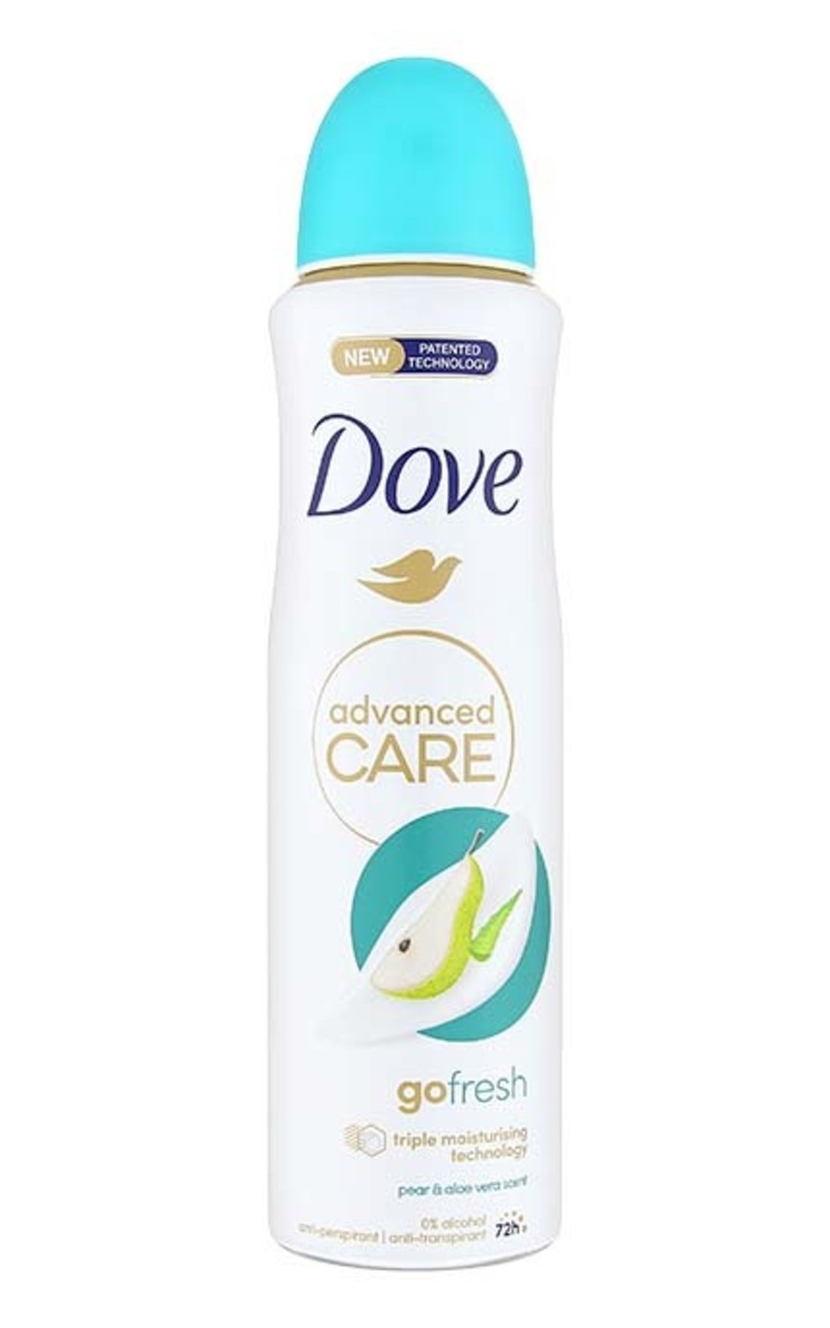 DOVE DOVE Advanced Care Pear&Aloe Vera izsmidzināms antiperspirants, 150ml 150 ml