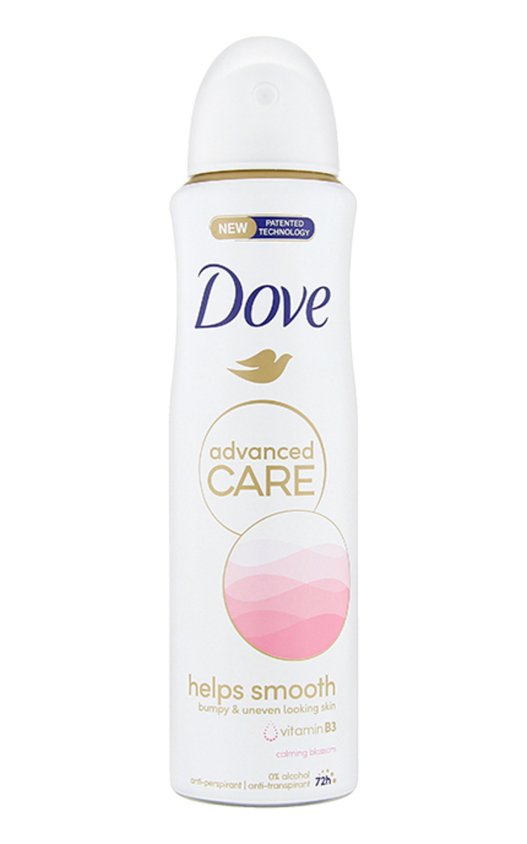 DOVE DOVE Advanced Care Helps Smooth Calming Blossom izsmidzināms antiperspirants, 150ml 150 ml