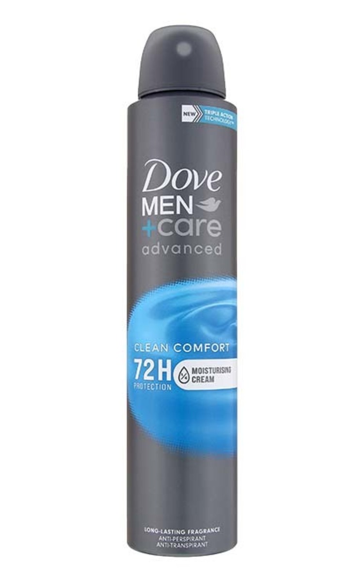 DOVE MEN DOVE MEN +Care Advanced Clean Comfort 72H izsmidzināms antiperspirants, 200ml 200 ml