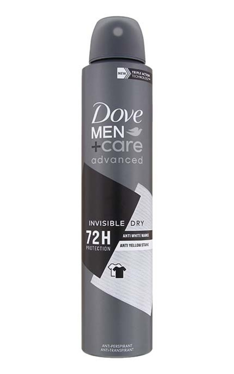 DOVE MEN DOVE MEN +Care Advanced Invisible Dry 72H izsmidzināms antiperspirants, 200ml 200 ml