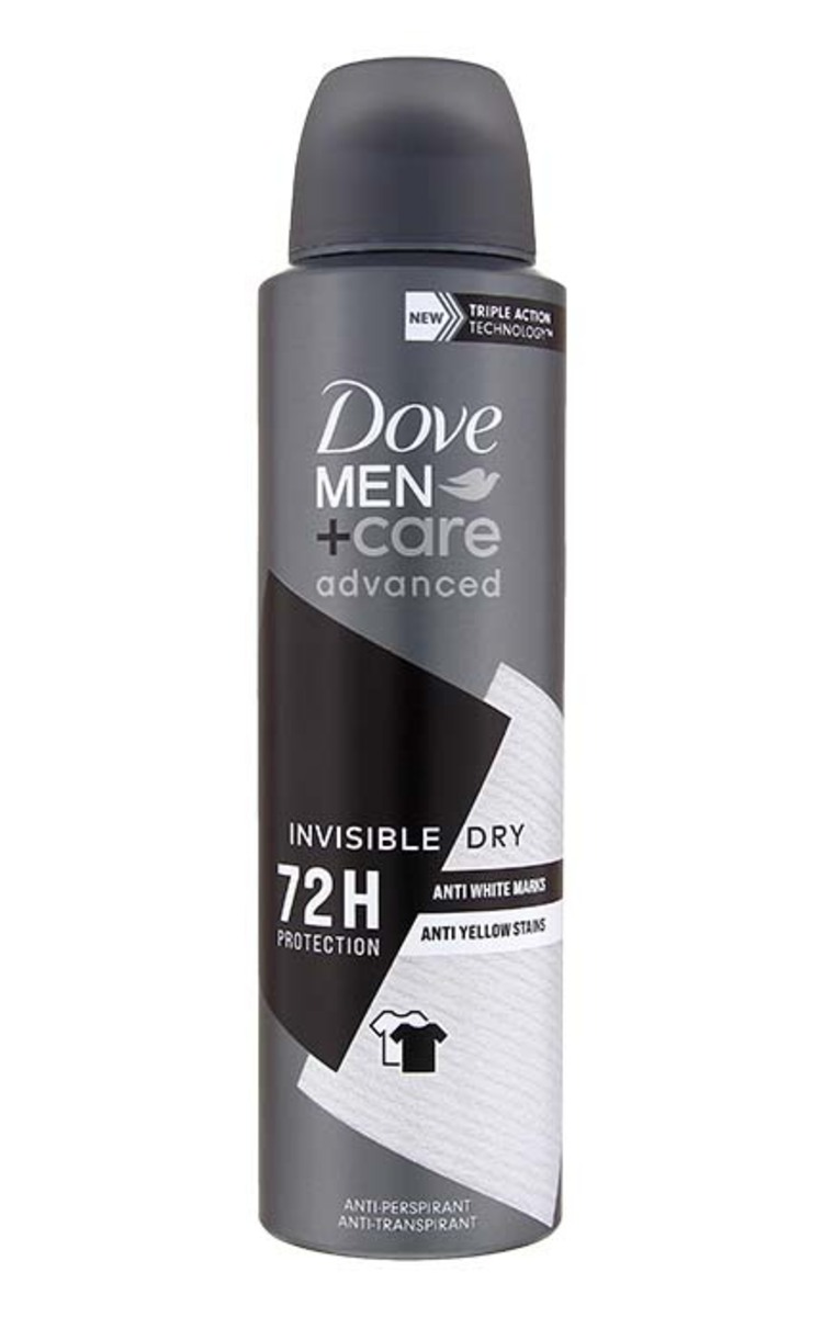 DOVE MEN DOVE MEN +Care Advanced Invisible Dry 72H izsmidzināms antiperspirants, 150ml 150 ml