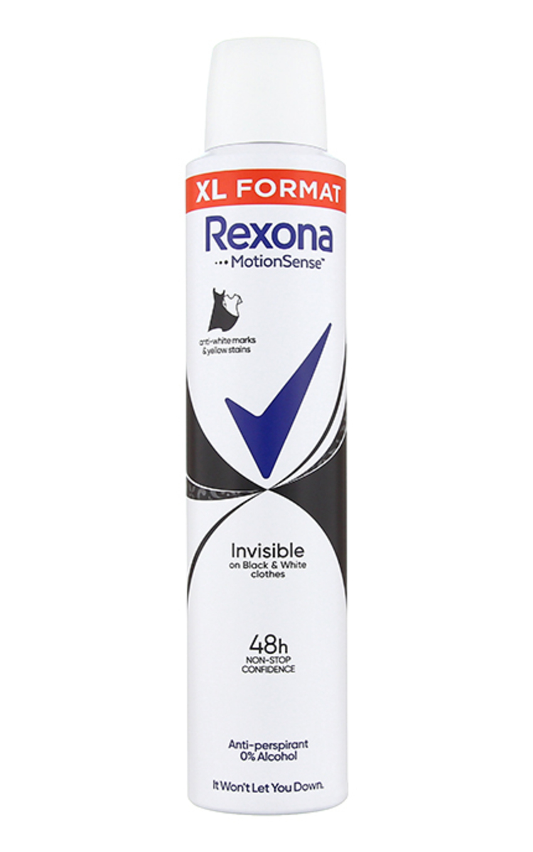 REXONA REXONA Invisible on Black&White Clothes izsmidzināms antiperspirants, 200ml 200 ml