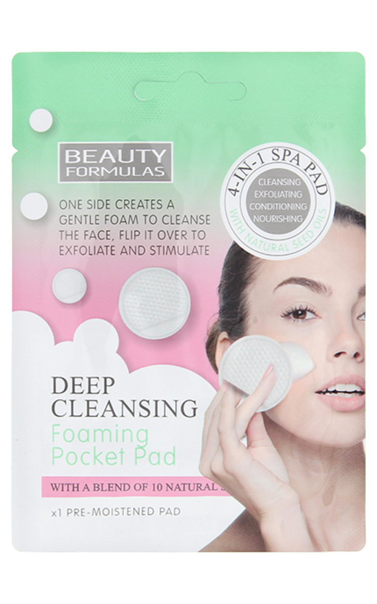 BEAUTY FORMULAS BEAUTY FORMULAS Deep Cleansing putojošs disks sejas ādas kopšanai 1 gab.