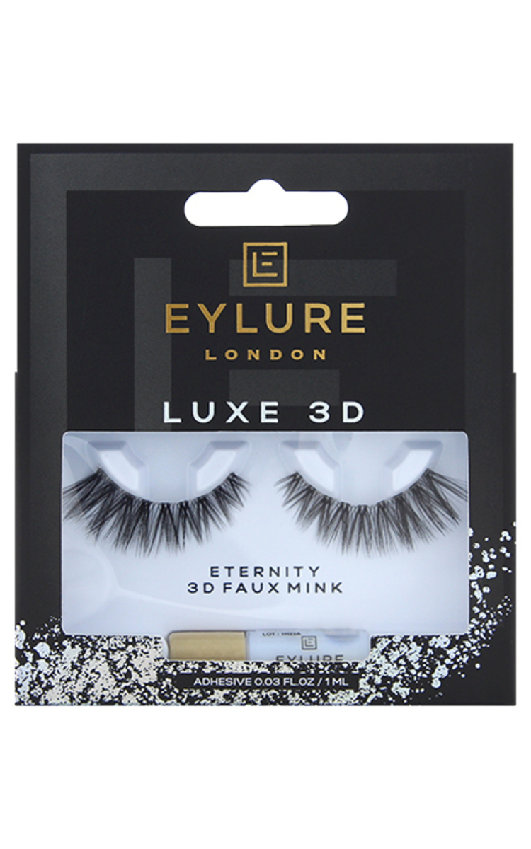 EYLURE EYLURE Luxe Eternity 3D Faux Mink mākslīgo skropstu komplekts ar līmi 1 gab.