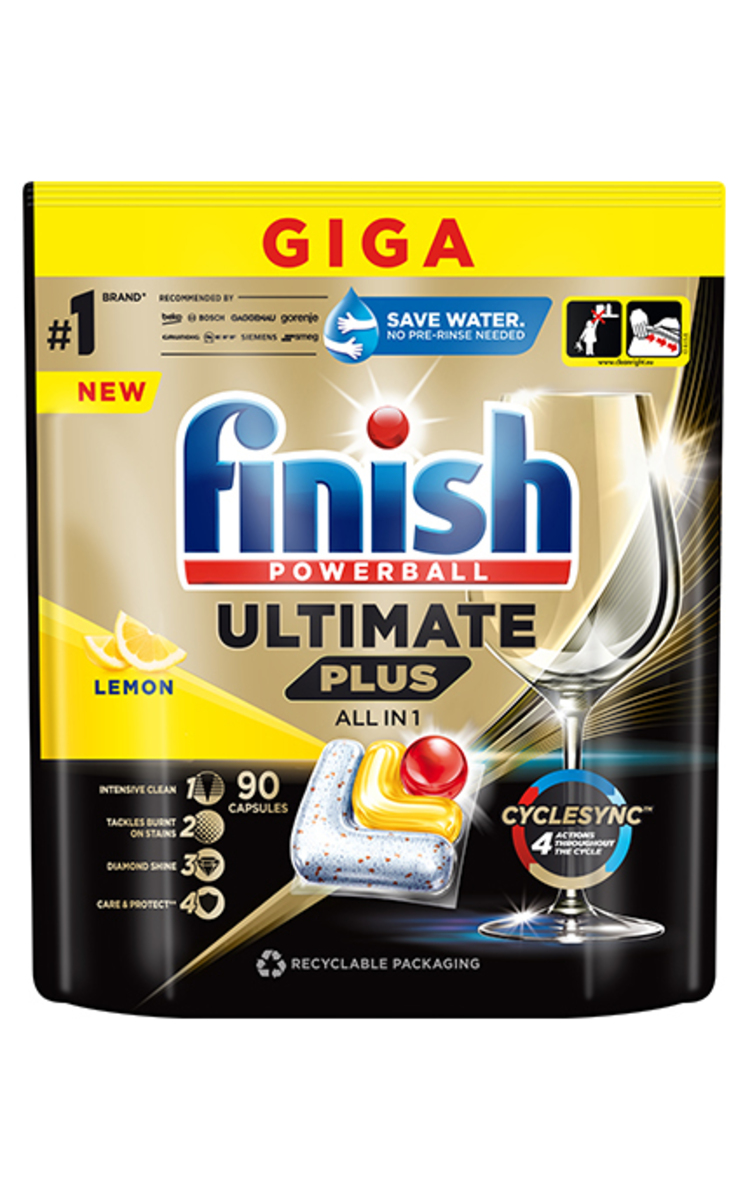 FINISH FINISH Ultimate Plus All in 1 Lemon капсулы для посудомоечных машин, 90шт. 90 шт