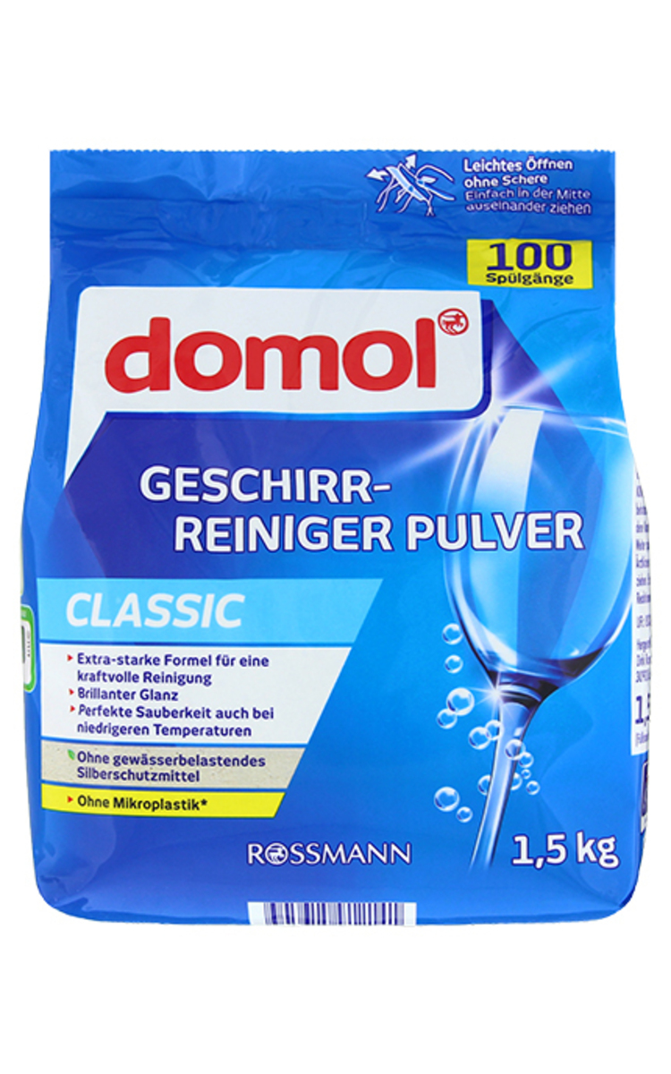 DOMOL DOMOL Classic pulveris trauku mazgāšanai, 1,5kg. 1500 g