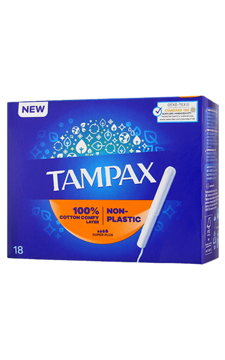 TAMPAX TAMPAX Plastic Free Super Plus tamponi, 18gab. 18 gab.