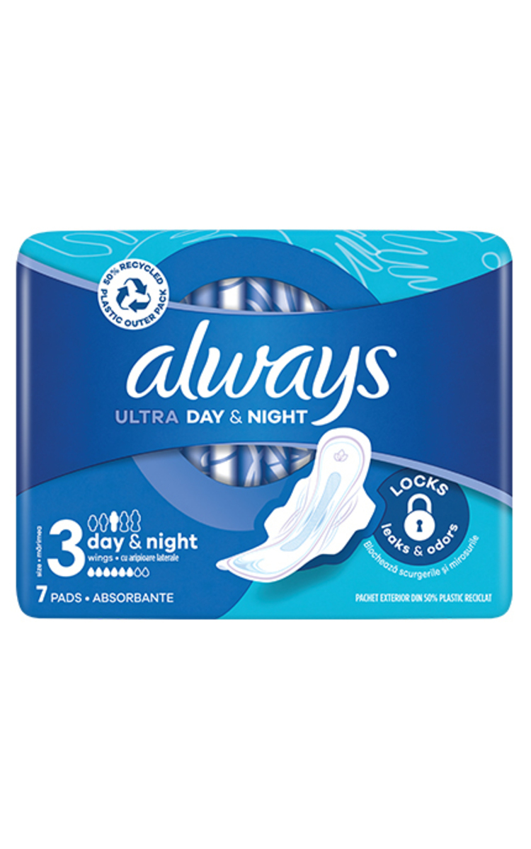 ALWAYS ALWAYS Ultra Day&Night higiēniskās paketes, 10gab. 7 gab.