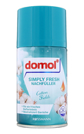 DOMOL Simply Fresh Cotton Fields automātiskā gaisa atsvaidzinātāja uzpildes rezerve, 250ml