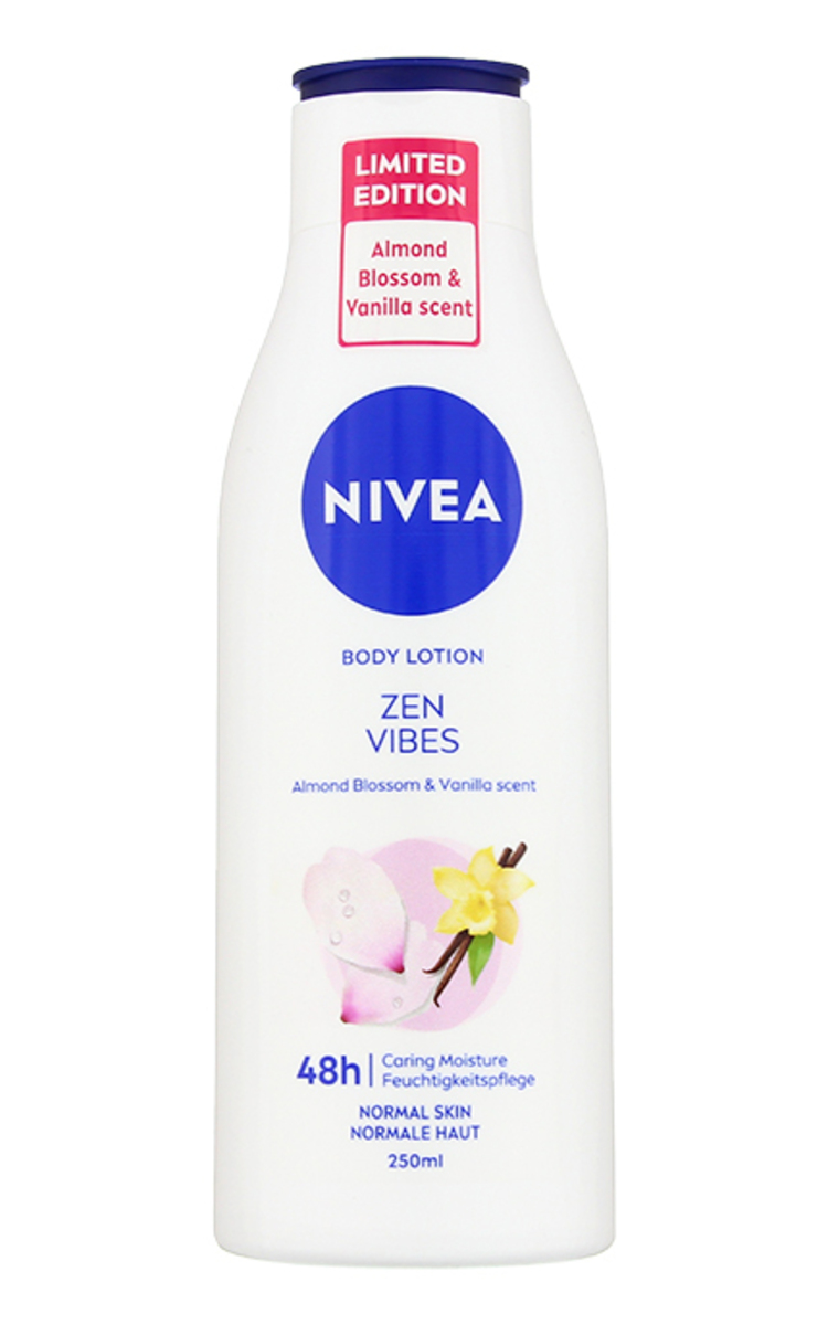 NIVEA NIVEA Zen Vibes Almond Blossom&Vanilla ķermeņa losjons normālai ādai, 250ml 250 ml