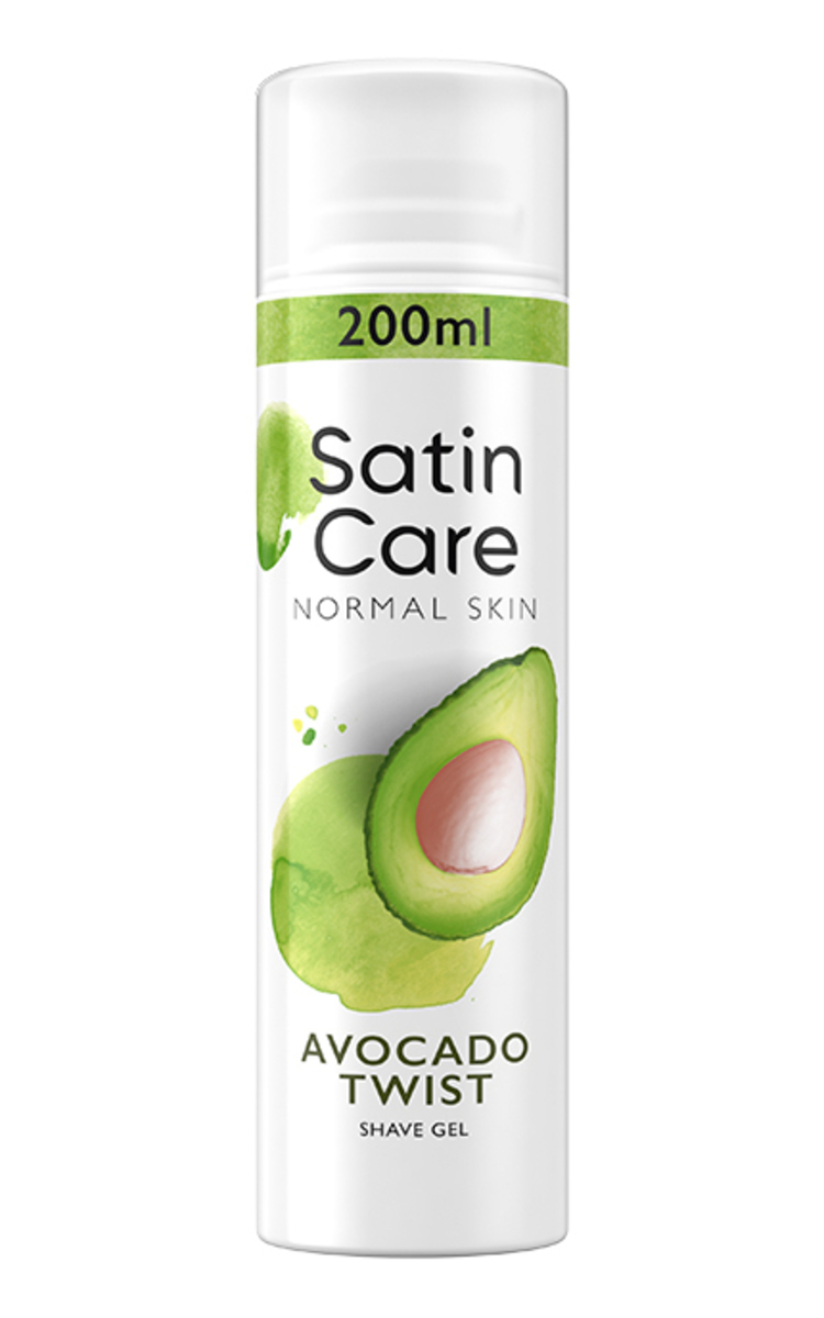 GILLETTE GILLETTE Satin Care Normal Skin Avocado skūšanās želeja sievietēm, 200ml 200 ml