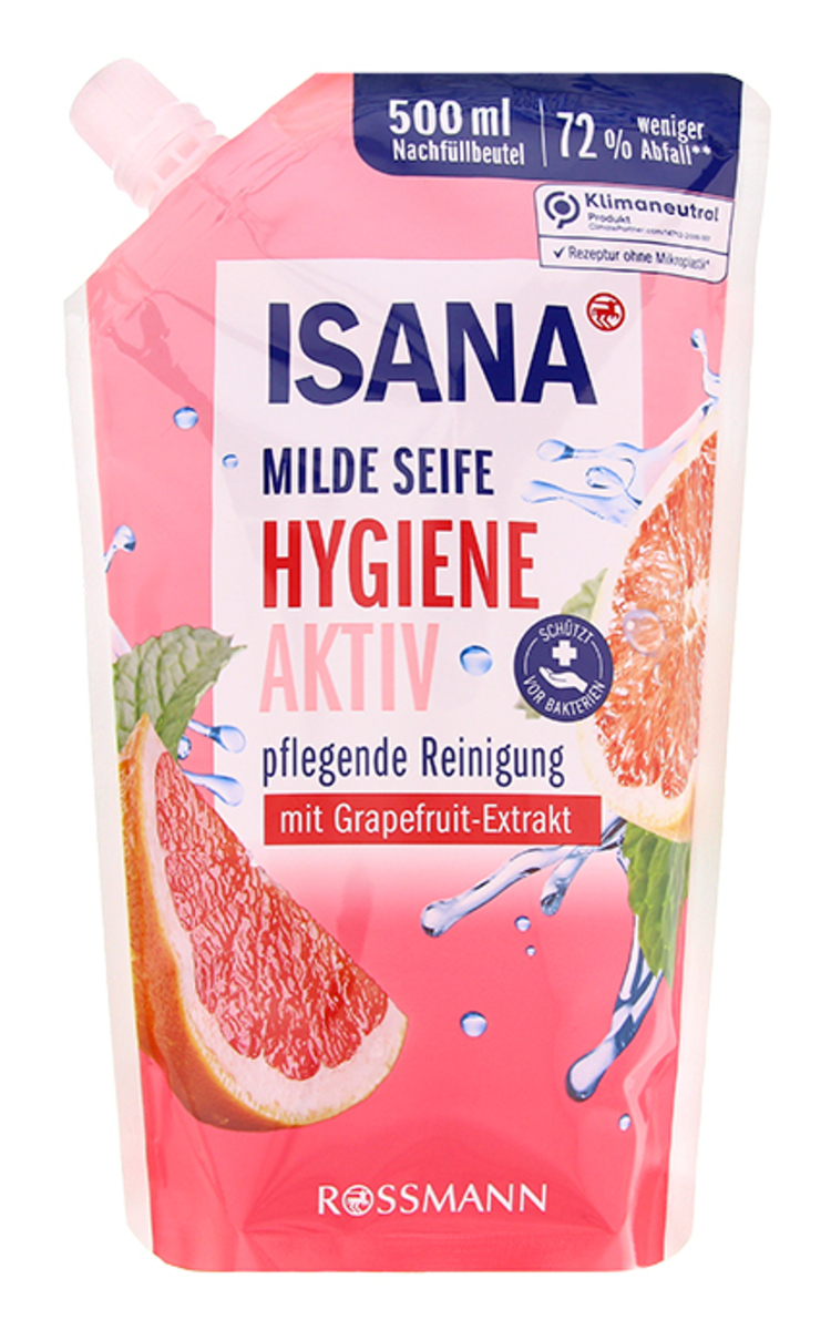 ISANA ISANA Hygiene Aktiv šķidrās ziepes, rezerve, 500ml 500 ml