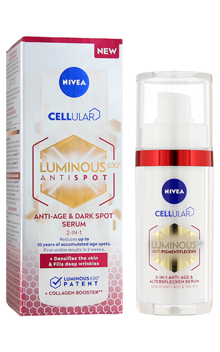 NIVEA VISAGE NIVEA Cellular Luminous630® Antispot сыворотка 2in1 против возрастных пятн и признаков старения, 30мл 30 мл