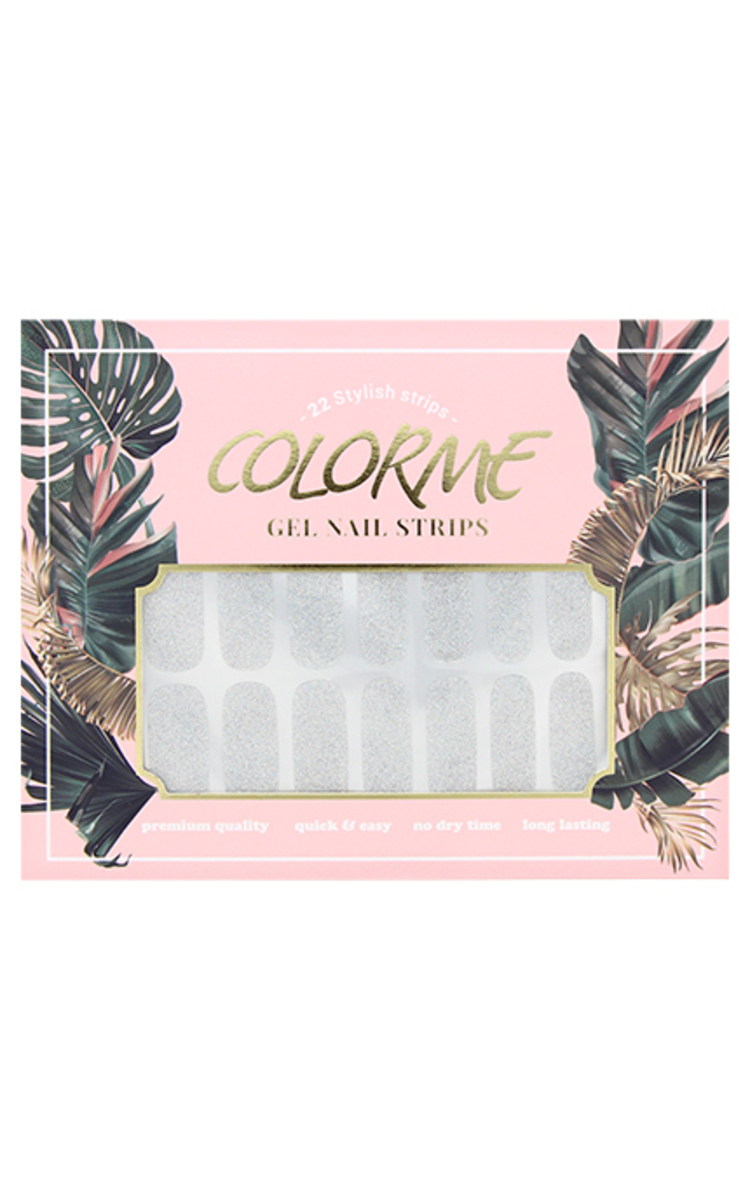 COLORME Gel наклейки для ногтей, 16, Серебряный блеск 1 шт