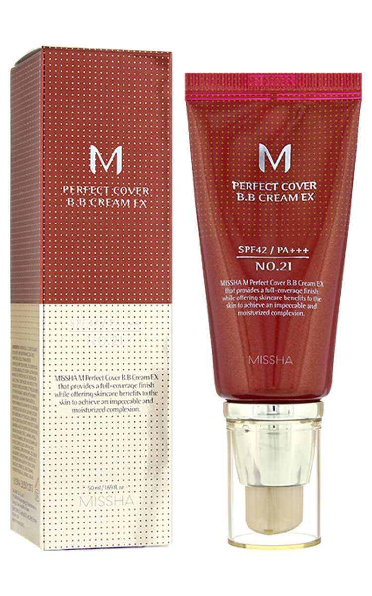 MISSHA MISSHA Perfect Cover SPF42 BB krēms sejai, No.21, Light Beige, 50ml Light Beige