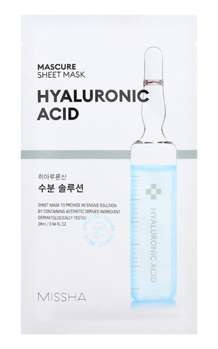 MISSHA MISSHA Mascure Hyaluronic Acid mitrinoša sejas maska ar hialuronskābi, 28ml 1 gab.