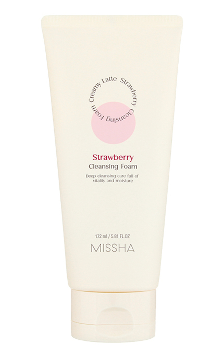 MISSHA MISSHA Creamy Latte Strawberry attīrošās putas sejas ādai, 172ml 172 ml