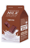 A'PIEU Chocolate Milk One-Pack auduma maska ar piena olbaltumvielām un kakao ekstraktu sejai, 1gab., 21g