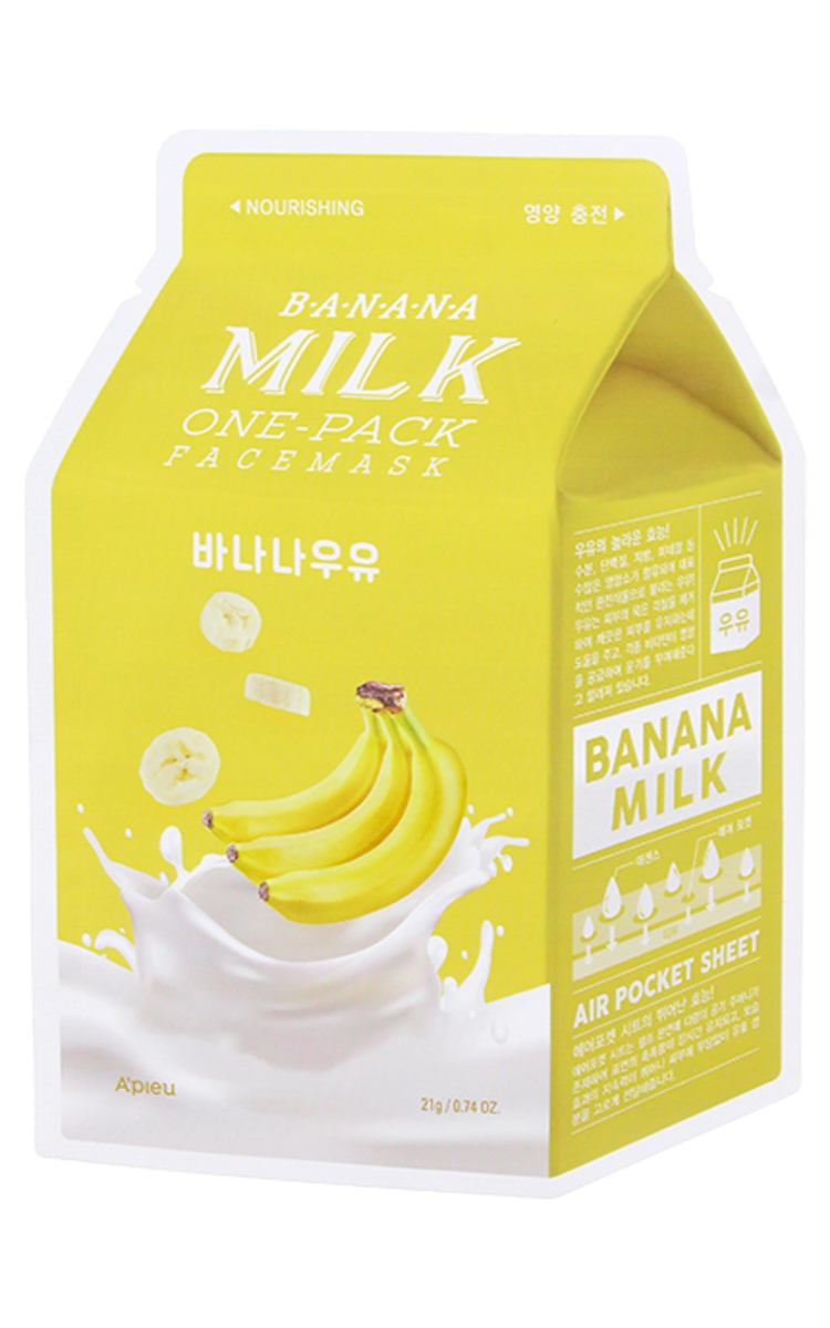 A'PIEU A'PIEU Banana Milk One-Pack auduma maska ar piena olbaltumvielām un banānu ekstraktu sejai, 1gab., 21g 1 gab.