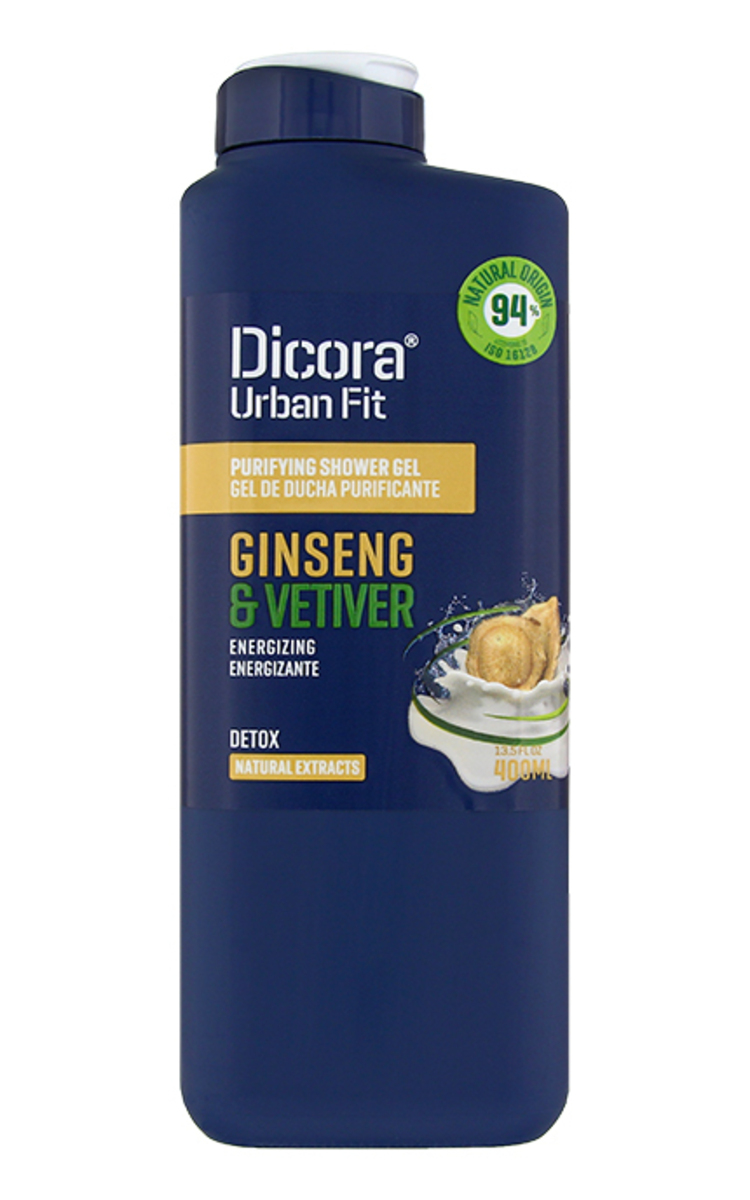 DICORA DICORA MEN Ginseng&Vetiver Detox тонизирующий гель для душа, 400мл 400 мл