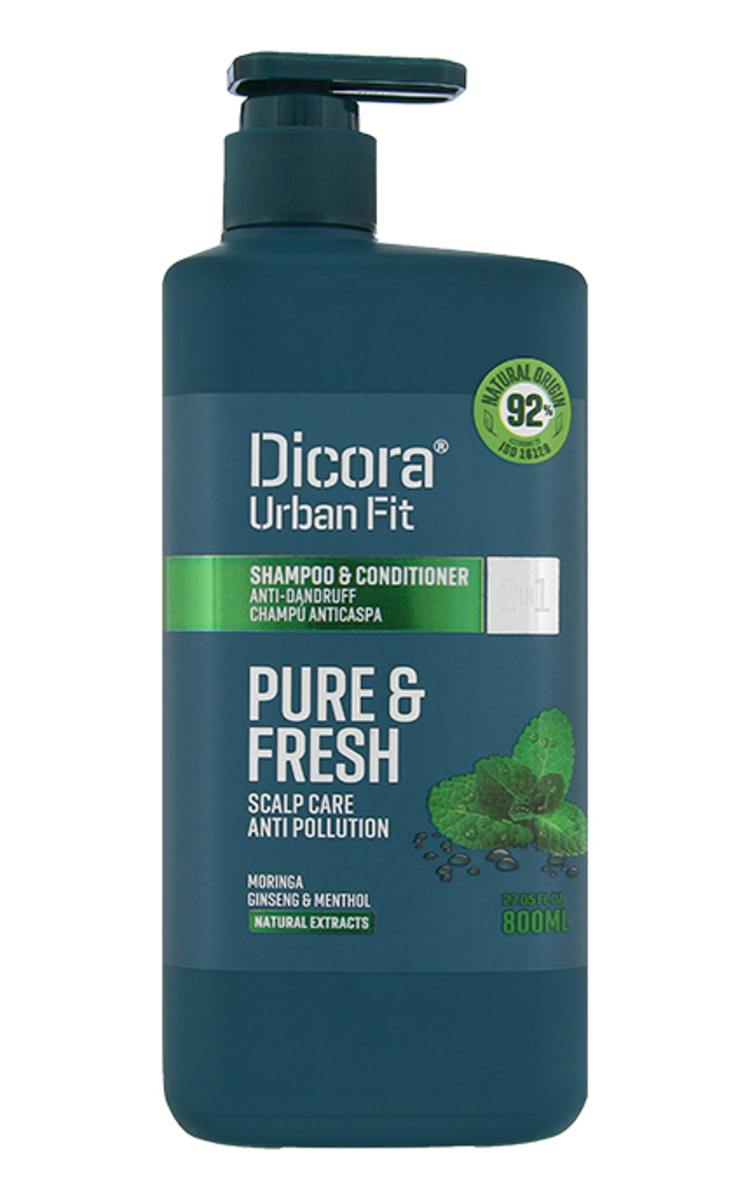 DICORA DICORA MEN Pure&Fresh pretblaugznu šampūns un kondicionieris matiem, 800ml 800 ml