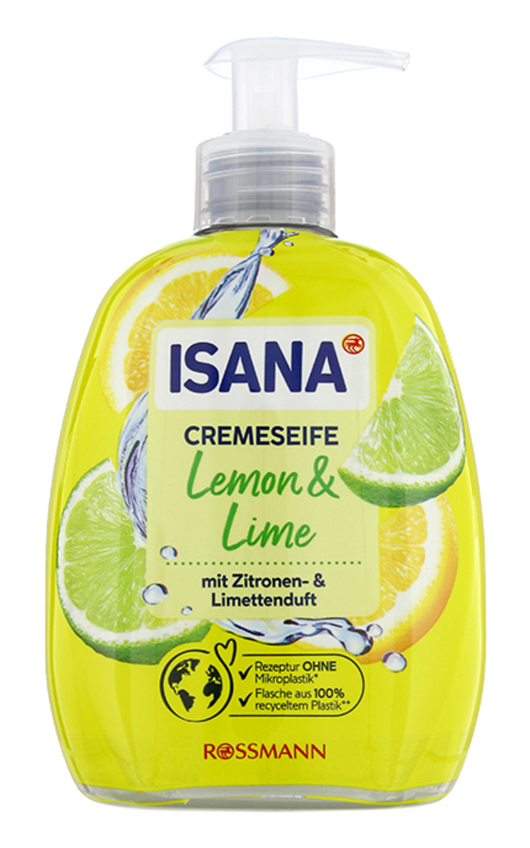 ISANA ISANA Lemon&Lime šķidrās krēmziepes, 500ml 500 ml