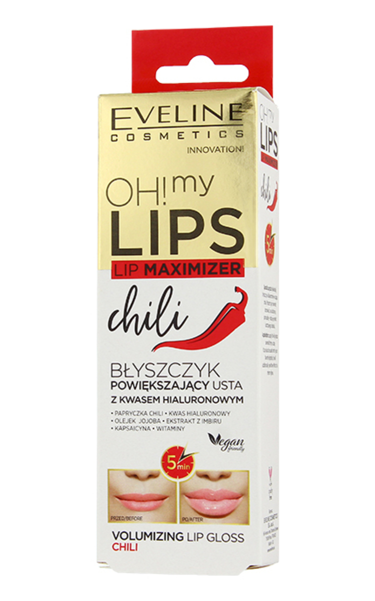 EVELINE EVELINE Oh! My Lips Maximizer apjomu palielinošs lūpu spīdums, 4,5ml 1 gab.