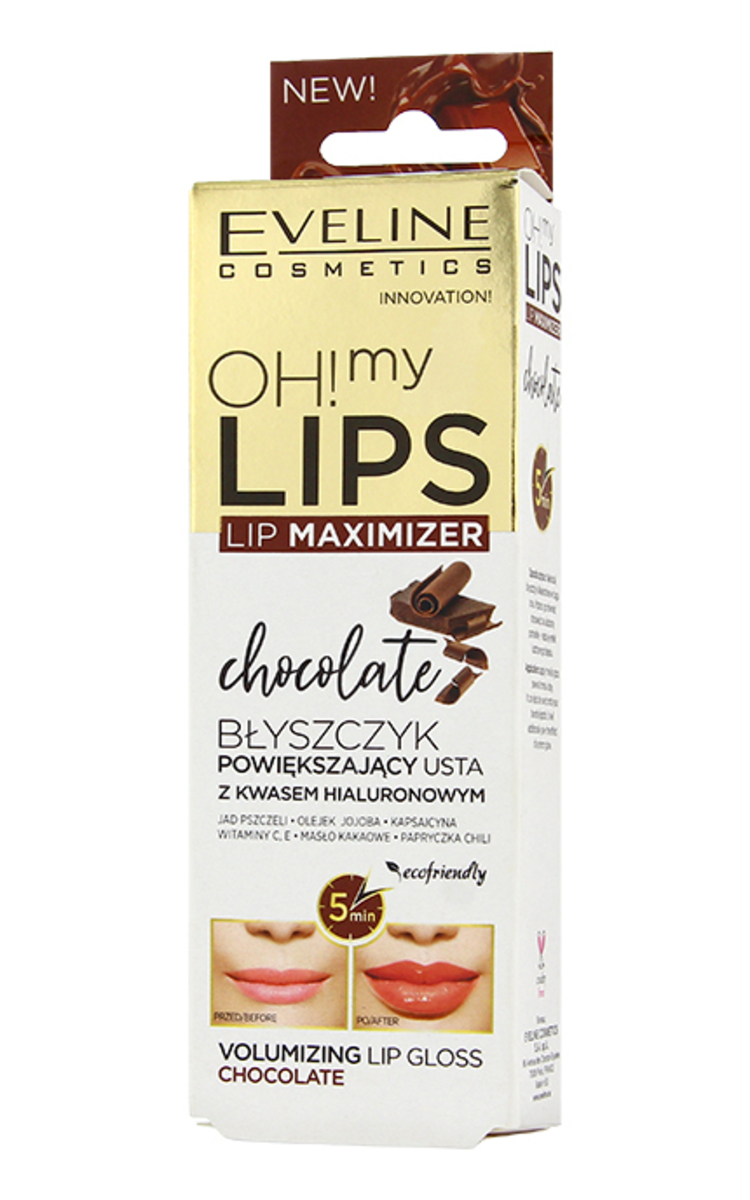 EVELINE EVELINE Oh! My Lips Maximizer apjomu palielinošs lūpu spīdums, 4,5ml 1 gab.