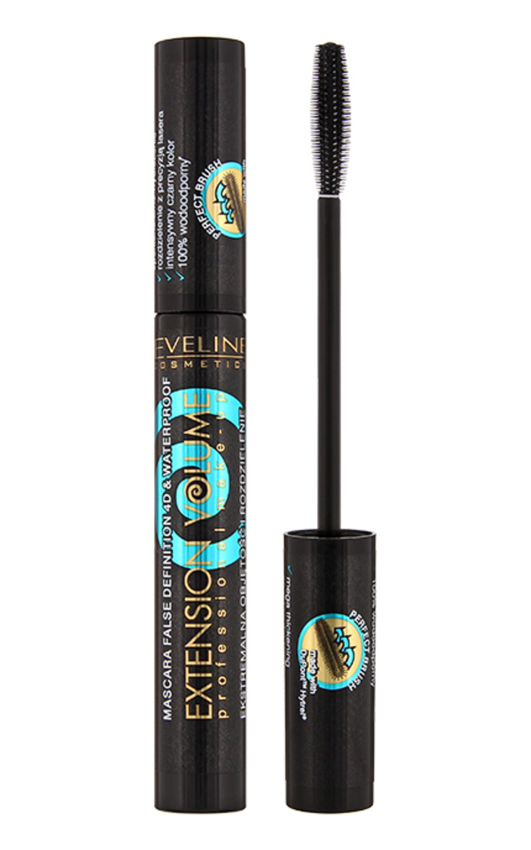 EVELINE EVELINE Extension Volume Waterproof skropstu tuša, 10ml Ultra Black