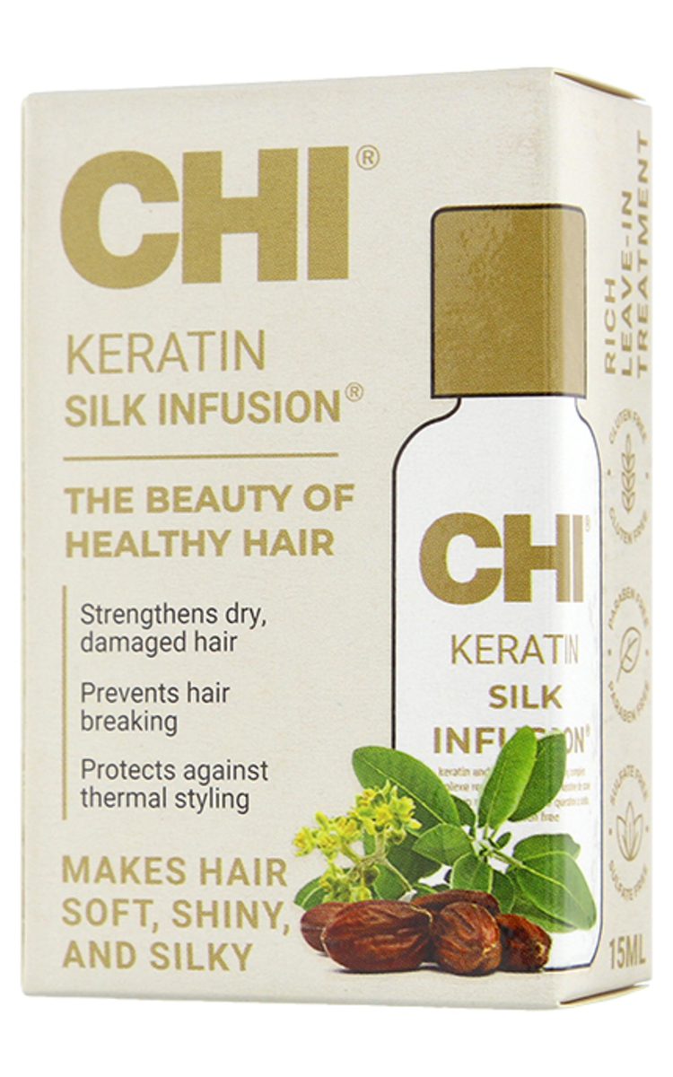 CHI LUXURY CHI Keratin Silk Infusion® zīda komplekss ar keratīnu, 15ml 15 ml