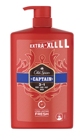 OLD SPICE Captain Hair&Body dušas želeja un šampūns vīriešiem, 1000ml