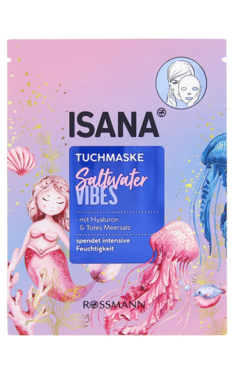 ISANA ISANA Saltwater Vibes mitrinoša sejas maska, 1gb 1 gab.