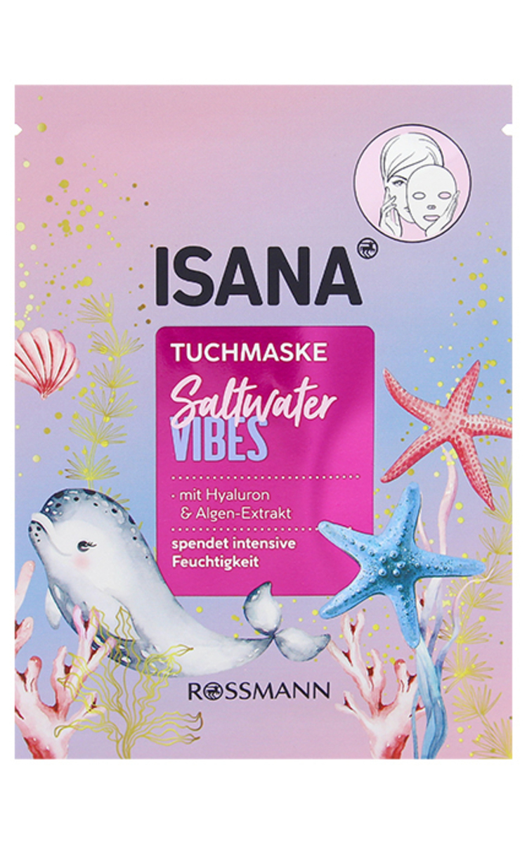 ISANA ISANA Saltwater Vibes mitrinoša sejas maska, 1gb 1 gab.