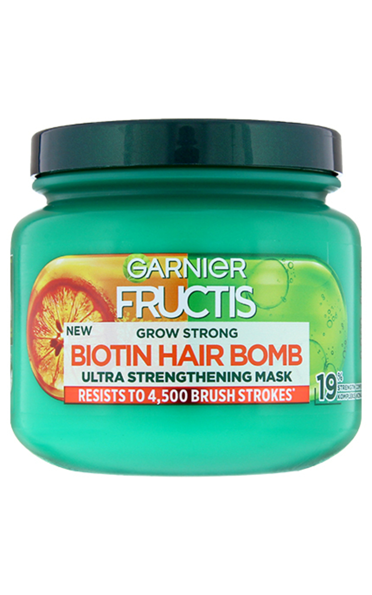 FRUCTIS FRUCTIS Grow Strong Biotin Hair Bomb nostiprinoša maska matiem, 320ml 320 ml