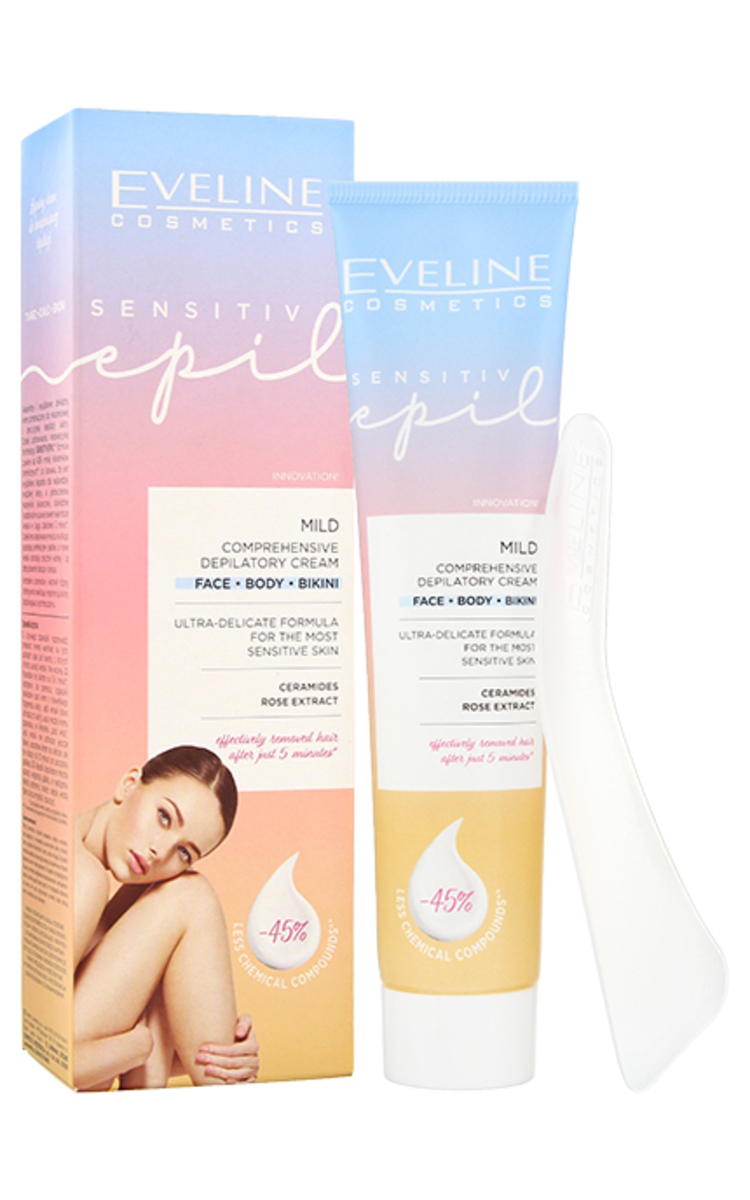 EVELINE EVELINE Sensitiv Epil maigs krēms visaptverošai sejas, ķermeņa un bikini zonas depilācijai, 125ml 125 ml