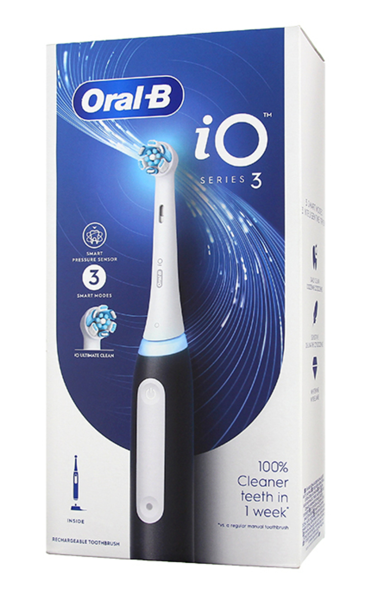 ORAL B ORAL-B iO Series 3 Matt Black elektriskā zobu birste 1 gab.