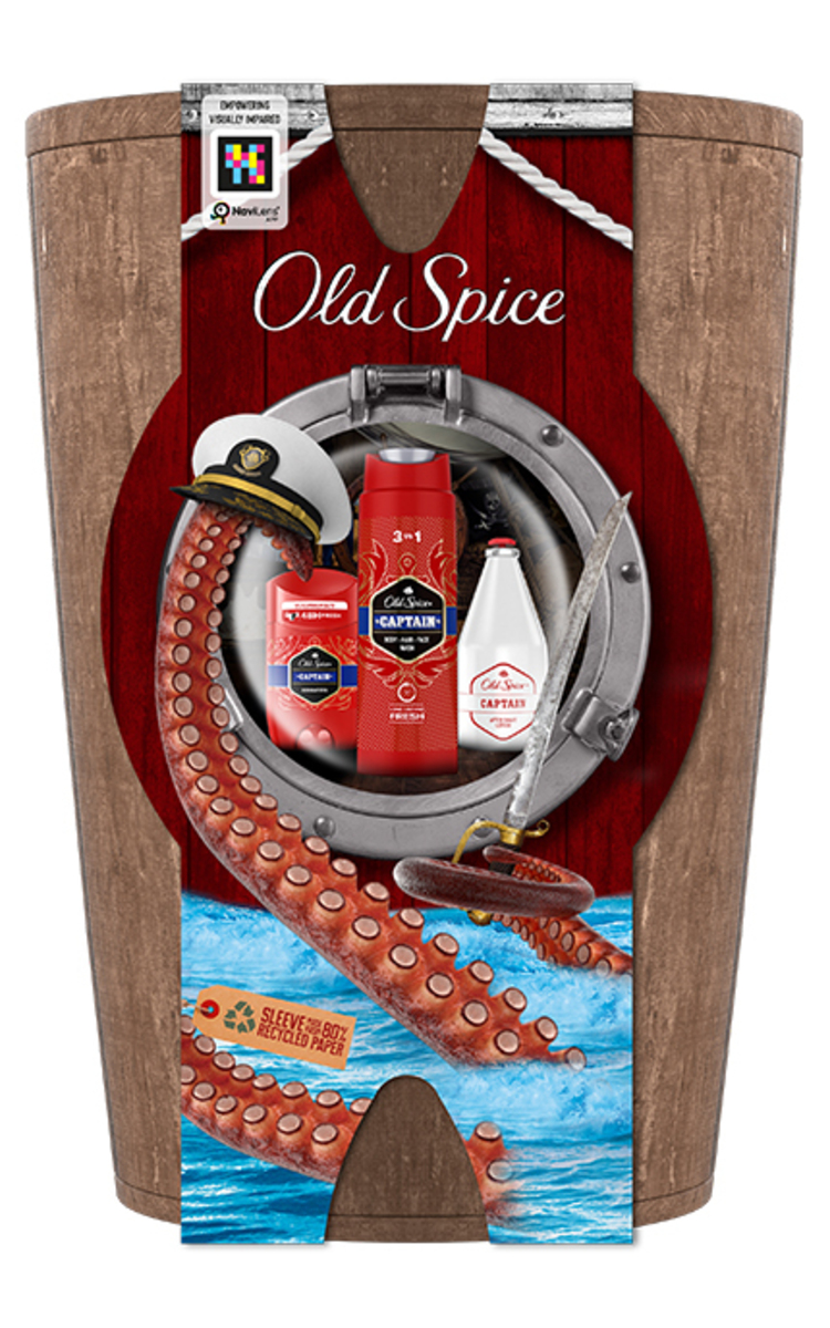 OLD SPICE OLD SPICE Captain подарочный набор для мужчин в деревянной бочке 1 шт