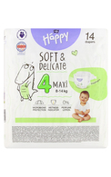 HAPPY Maxi autiņbiksītes mazuļiem 4izm. (8-18kg), 14gb