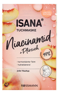 ISANA Niacinamid+Pfirsich auduma sejas maska, 1gab.